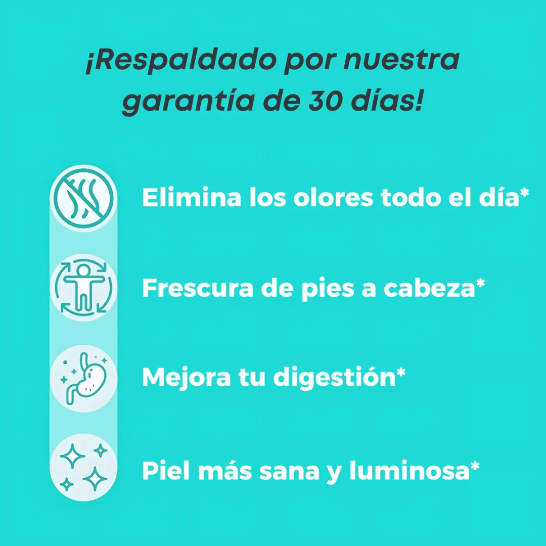 CÁPSULAS REFRESCANTES CON INGREDIENTES NATURALES PARA ELIMINAR EL MAL OLOR CORPORAL 30 CÁPSULAS