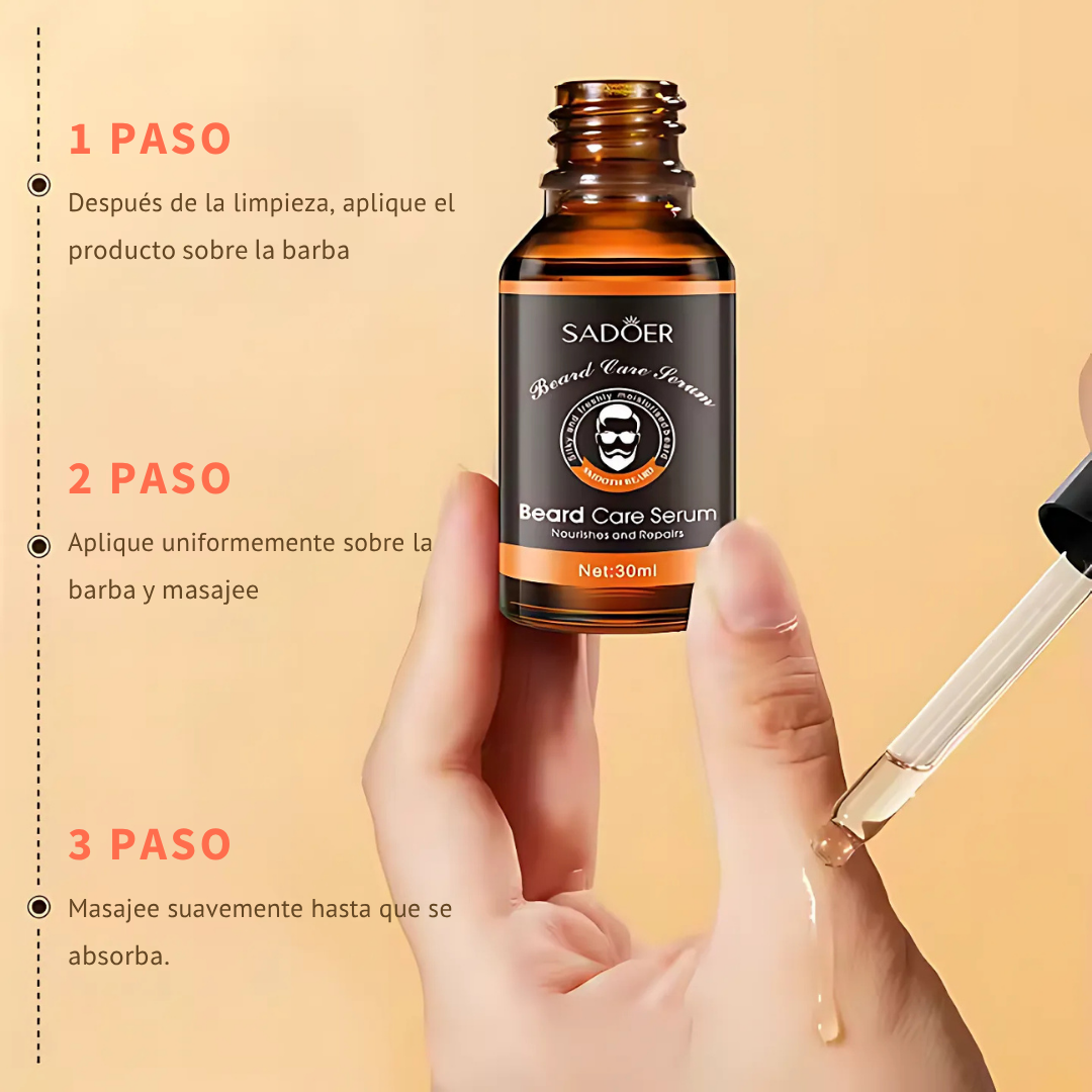 Sérum para Nutrir y Estimular el Crecimiento de la Barba 30ml - SADOER (OFERTA 2x1)