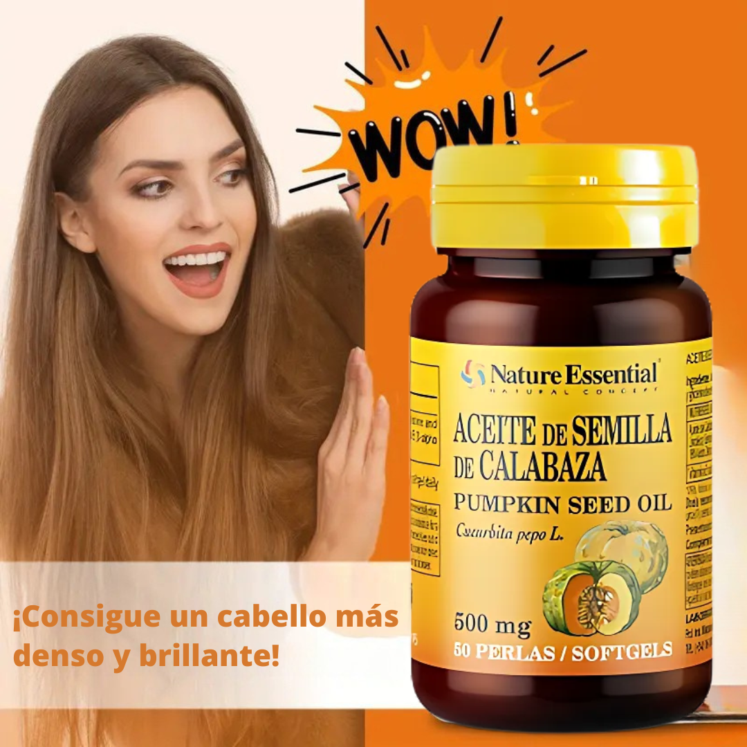Aceite de Semilla de Calabaza 50 Cápsulas – Suplemento para la salud de la próstata y la circulación®