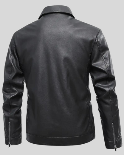 Chaqueta de Piel con Solapa para Hombre®