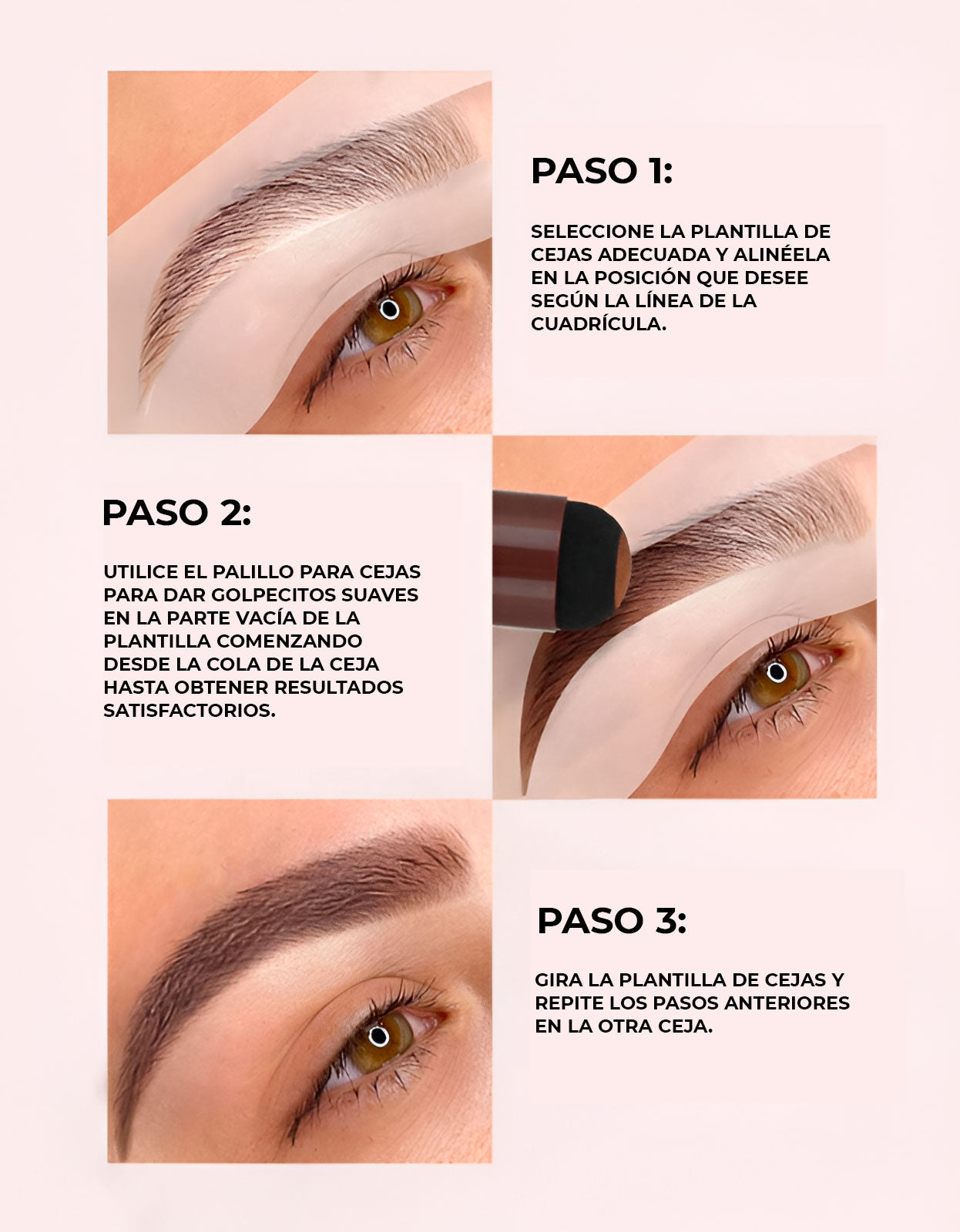 Kit polvo para Cejas con Plantilla y Perfilador